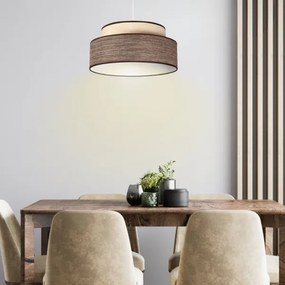 Lampadario a sospensione con filo GRACE 1xE27/60W/230V diametro 40 cm color crema/marrone