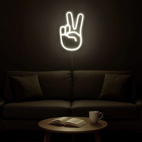 Insegna neon bianco Vittoria da parete usb