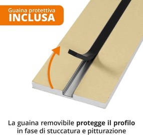 Cartongesso tipo "X" con Profilo in alluminio - Resistente all'Umidità