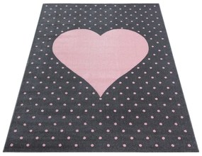 Tappeto per bambini rosa e grigio 160x230 cm Bambi - Ayyildiz Carpets