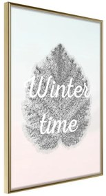 Poster  Winter Leaf  Cornice Quadri Cornice d'oro, Larghezza x Altezza Home decor 20x30