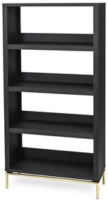 Libreria nera 90x173 cm Pimlico - Woodman
