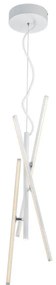Lampadario LED moderno Tiriac bianco, luce calda 830 lumen