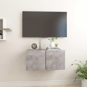 Mobile porta tv sospeso grigio cemento 60x30x30 cm