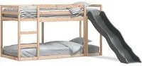 Letto a Castello Scivolo e Scala 90x190 cm Legno Massello Pino 3284245