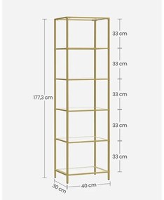 Libreria GLASY dorata