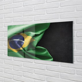 Quadro vetro acrilico Bandiera del Brasile 100x50 cm