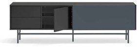 Tavolo TV nero-antracite 180x56 cm Nube - Teulat