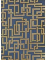 Farrow & Ball Carta da parati Enigma - Stiffkey Blue/ Gold