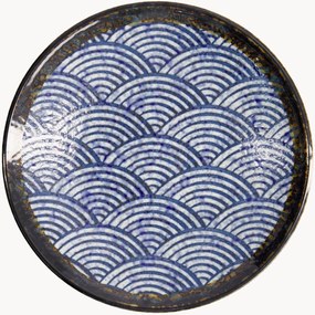 Set di 6 piatti in gres Aisai Seigaiha