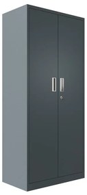 Armadio alto metallico AR SHELVING in acciaio, grigio antracite L 80 x H 180 x P 45 cm 2 ante, da interno