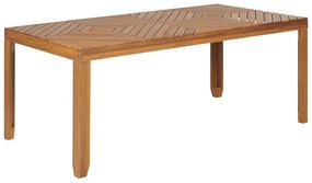 Tavolo da giardino legno di acacia chiaro 180 x 90 cm BARATTI Beliani