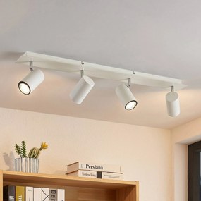 Lindby Joffrey spot soffitto 4 luci, 80 cm, bianco