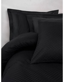 Set copripiumino e federa nero in cotone renforcé per letto singolo 140x200 cm Checkered – Mila Home Luxury