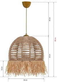 Lampadario in marrone chiaro ø 30 cm – Opviq lights