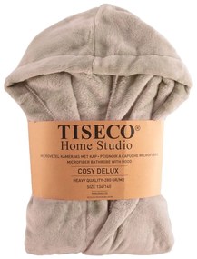 Accappatoio per bambini marrone in micropile Delux – Tiseco Home Studio