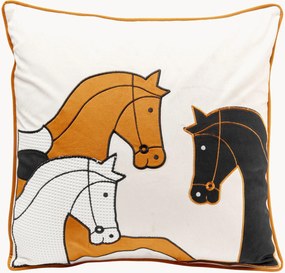Cuscino in velluto Horse Trio