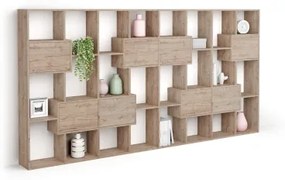 Libreria L Iacopo con ante (160,8 x 314,6 cm), Quercia