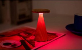 Lampada da tavolo LED di colore naturale con paralume in legno (altezza totale 14 cm) Sylva – Gingko