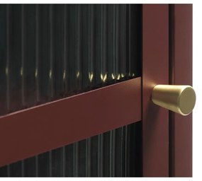 Vetrina rossa in metallo 58x160 cm Bronco - Unique Furniture