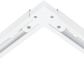 Sistema di illuminazione su binario moderno con 6 faretti bianchi monofase 300 cm - Iconic Jeana