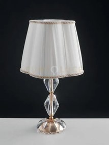 Lumetto riflesso oro 1 luce attacco e14 25x47cm decorato in cristallo