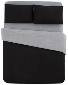 Biancheria da letto singola/estesa in cotone nero e grigio con lenzuolo 160x220 cm - Mila Home