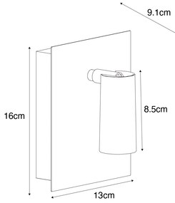 Lampada da parete per esterni moderna bianca con LED IP54 - Simon