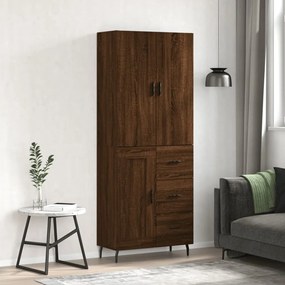 Credenza Rovere Marrone 69,5x34x180 Cm İn Legno Multistrato /