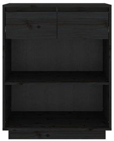 Mobile Consolle Nero 60x34x75 cm in Legno Massello di Pino