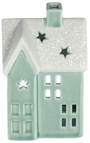 Retlux - Casetta per candele in porcellana 11,1 cm menta