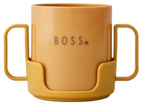 Tazza Boss per bambini giallo senape Mini - Design Letters