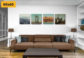 Set di quadri – Vista sulla città di New York