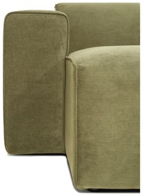 Divano angolare in velluto a coste verde (angolo sinistro) Sting - Scandic