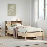 Letto Libreria senza Materasso 90x200 cm Legno Massello Pino 3322849