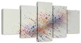 Quadri 5 pezzi – Bolle colorate nel vortice di luce e ombra