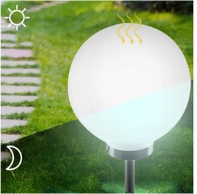 Lampada solare a LED 1,2 V, 6500 K, 200 mAh, Ø 30 cm, IP44, bianco/nero