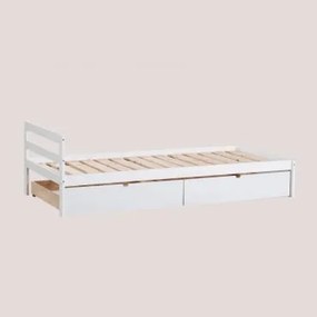 Letto in legno per materasso 90 cm Cooper Kids Bianco Legno & Letto - Sklum