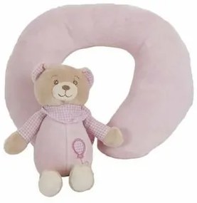 Cuscino Cervicale Lulu Rosa Orsetto di Peluche 20 x 24 cm