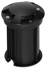 Faretto Carrabile 4 Direzioni MR16 IP67, Acciaio INOX 12/24V, Nero Colore del corpo Nero