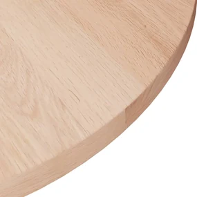 Piano tavolo rotondo Ø30x1,5 cm massello di rovere non trattato