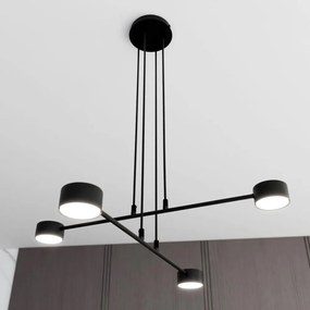 Lampadario a Sospensione in Acciaio GX53 MODUS 4 Nero 4xGX53 Colore del corpo Nero