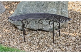 Panchina da giardino in metallo nero e marrone Fuego - Garden Pleasure