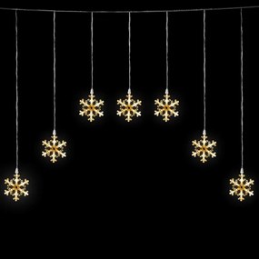 Aigostar - Catena luminosa LED da esterno per Natale 84xLED/230V 1,2x1m IP44 bianco caldo con fiocchi di neve