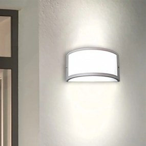 Applique Moon Design - E27 Bianca Curva per Esterni IP65