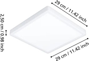 Eglo 901337 - Plafoniera LED da bagno FUEVA LED/13W/230V 29x29 cm IP44 bianca