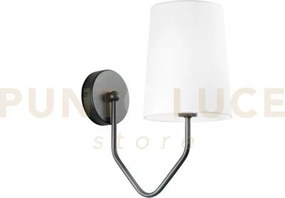 Applique a parete sally nera 1 luce attacco e14 28x31,5x10cm in met...