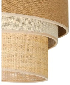 Duolla - Lampadario a sospensione con filo YUTE TRIO 1xE27/15W/230V diametro 45 cm marrone/grigio/beige