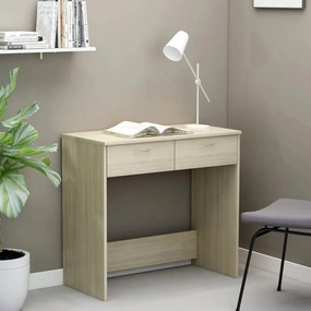 Scrivania Rovere Sonoma 80x40x75 Cm İn Legno Multistrato /