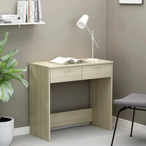 Scrivania Rovere Sonoma 80x40x75 Cm İn Legno Multistrato /